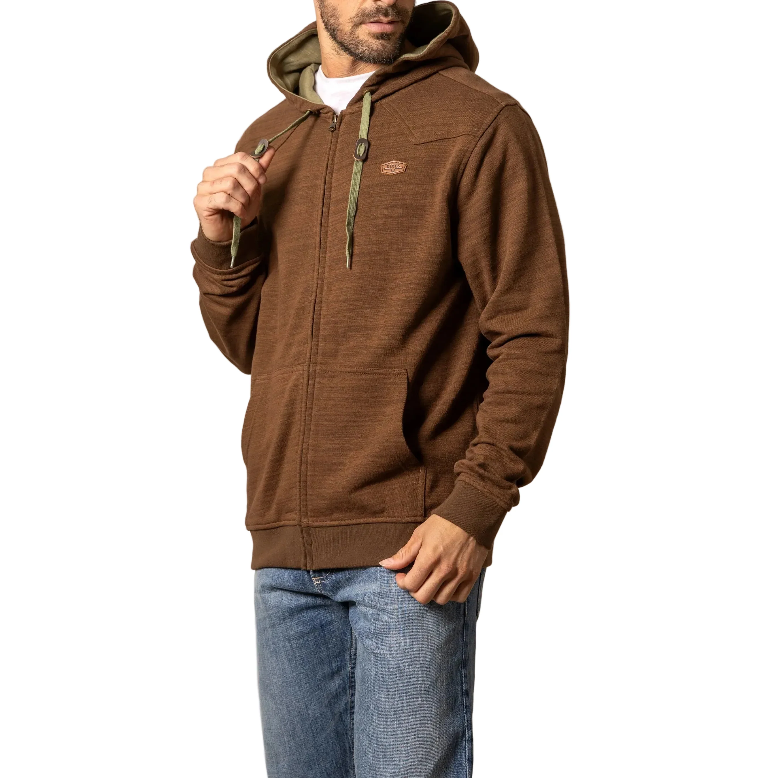 Kimes Men's Overo Long Sleeve Hoodie - Brown