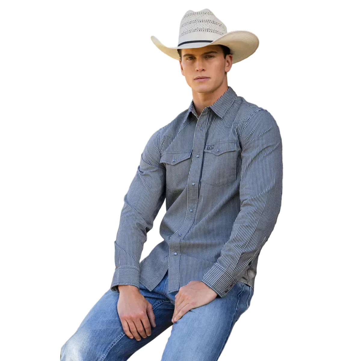 Kimes Men's Quentin  Long Sleeve Shirt- Indigo