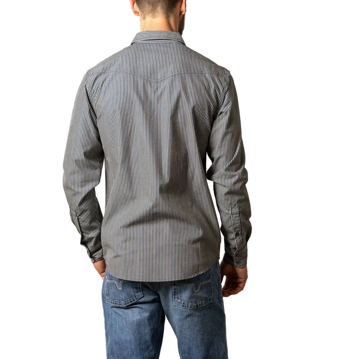 Kimes Men's Quentin  Long Sleeve Shirt- Indigo - Image 2