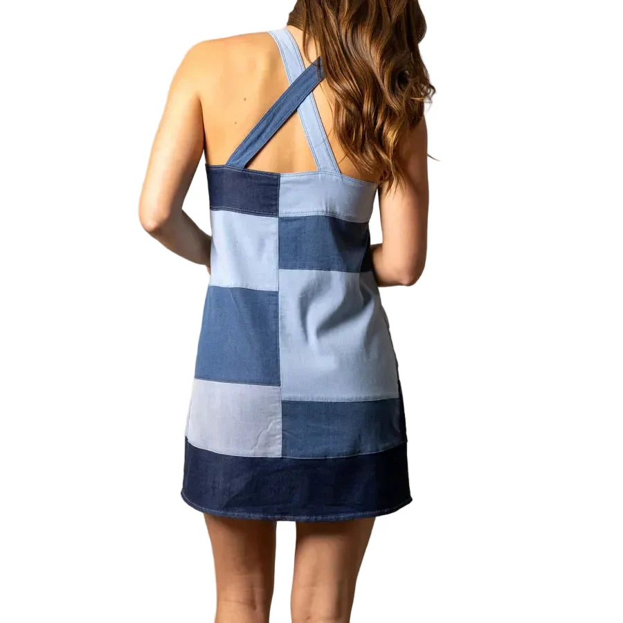 Kimes Ranch Women's Dottie Denim Patchwork Shirt Dress - Indigo - Image 2
