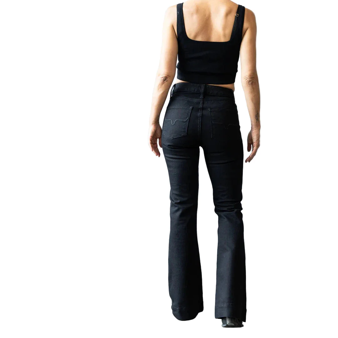 Kimes Women's Jennifer Ultra High Rise Flare Jeans - Black - Image 2