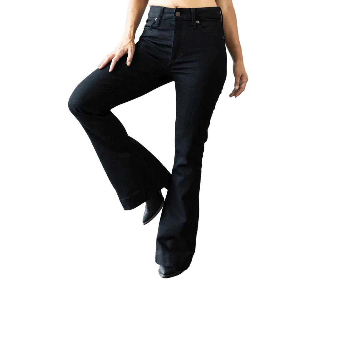 Kimes Women's Jennifer Ultra High Rise Flare Jeans - Black - Image 5