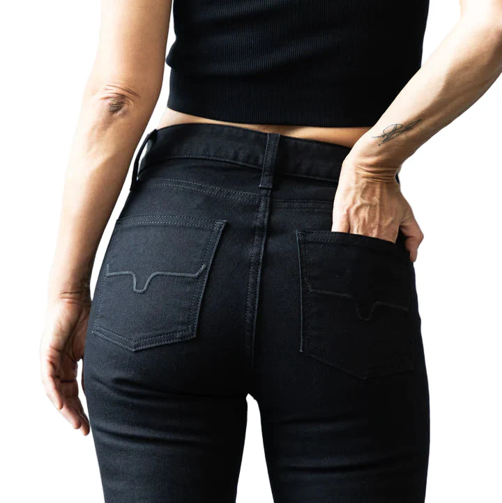Kimes Women's Jennifer Ultra High Rise Flare Jeans - Black - Image 6