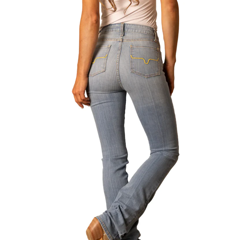 Kimes Women's Sarah High Rise Slim Bootcut Jeans - Light Wash - Image 2