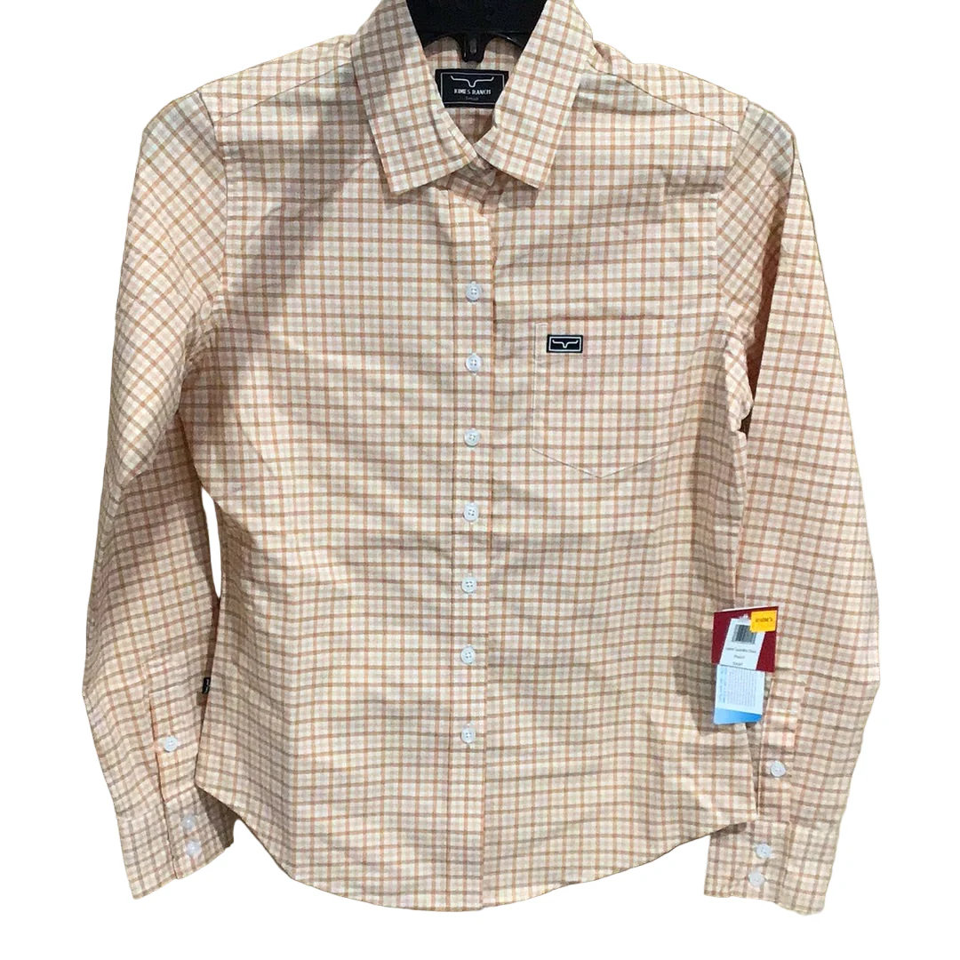 Kimes Women's Tucco Mini Check Top - Peach