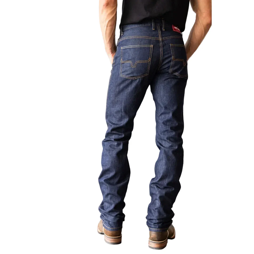 Kimes Men's Cal Higher Rise Straight Bootcut Jeans - Blue - Image 5