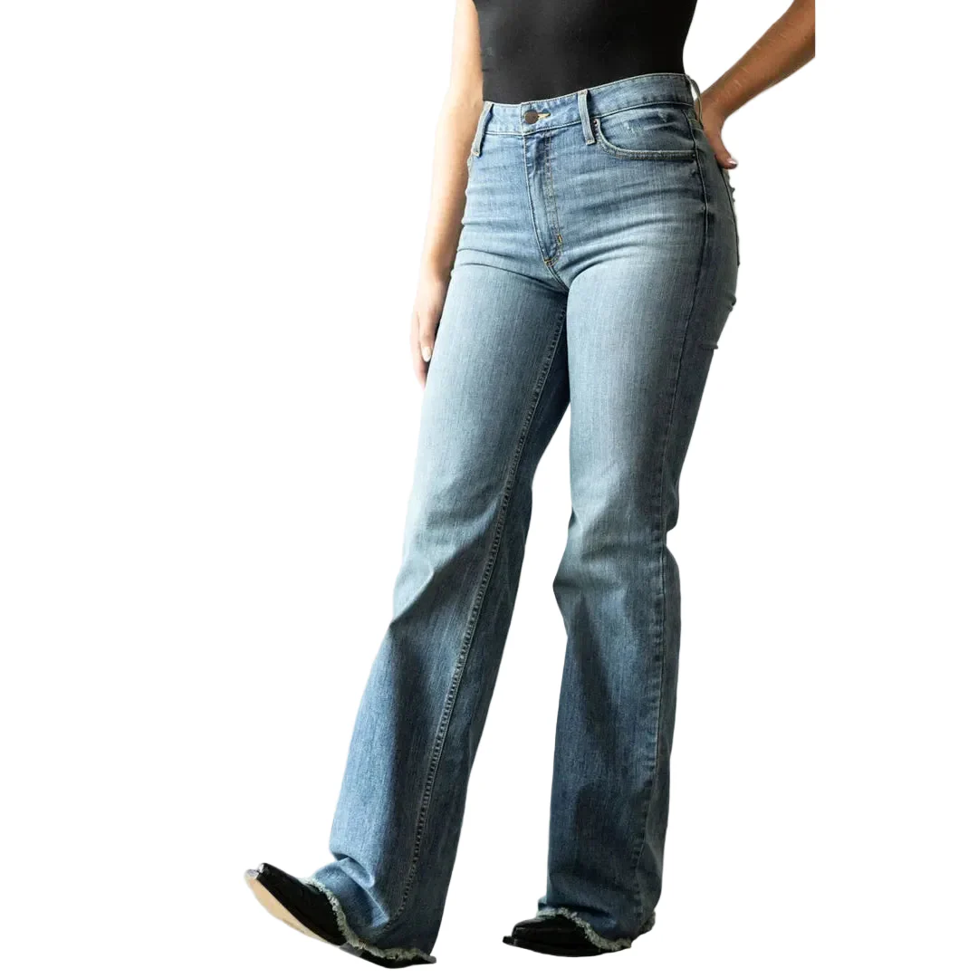 Kimes Women's Olivia High Rise Wide Leg Jeans - Blue - Image 3