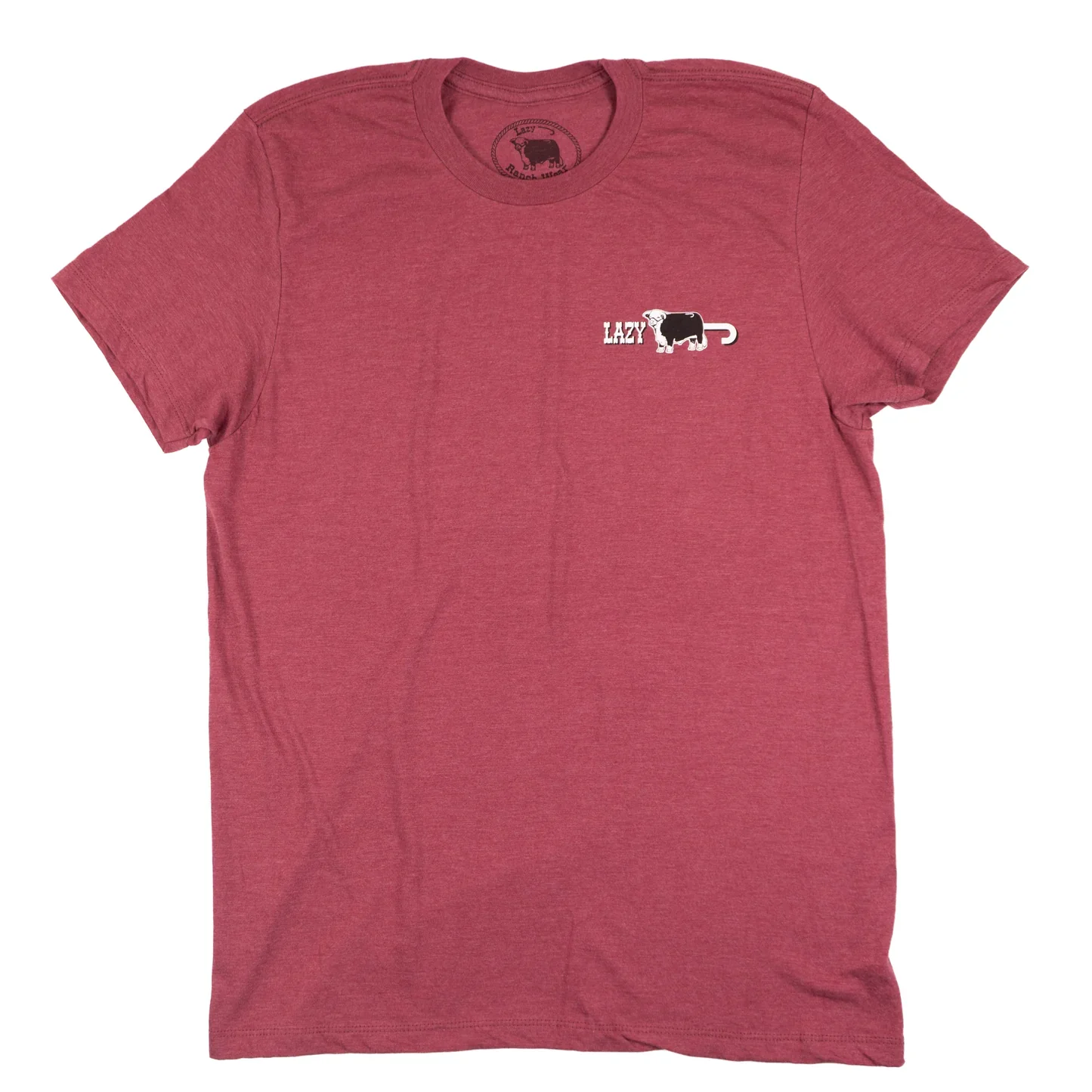 Lazy J Men's Short Sleeve Smokeless Tee Shirt- Red