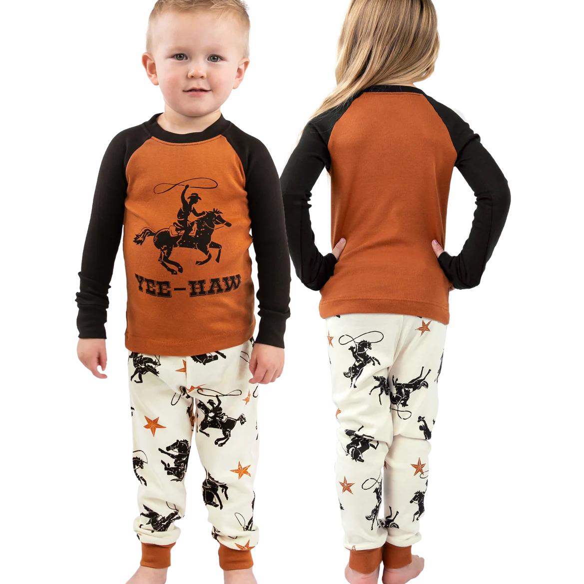 Lazy One Yee-Haw Long Sleeve Pajama Set- Multi
