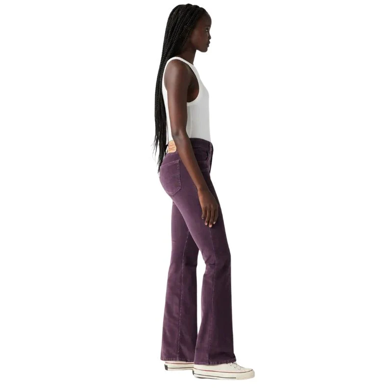 Levi Strauss Women's 726 High Rise Flare - Plum Corduroy - Image 2