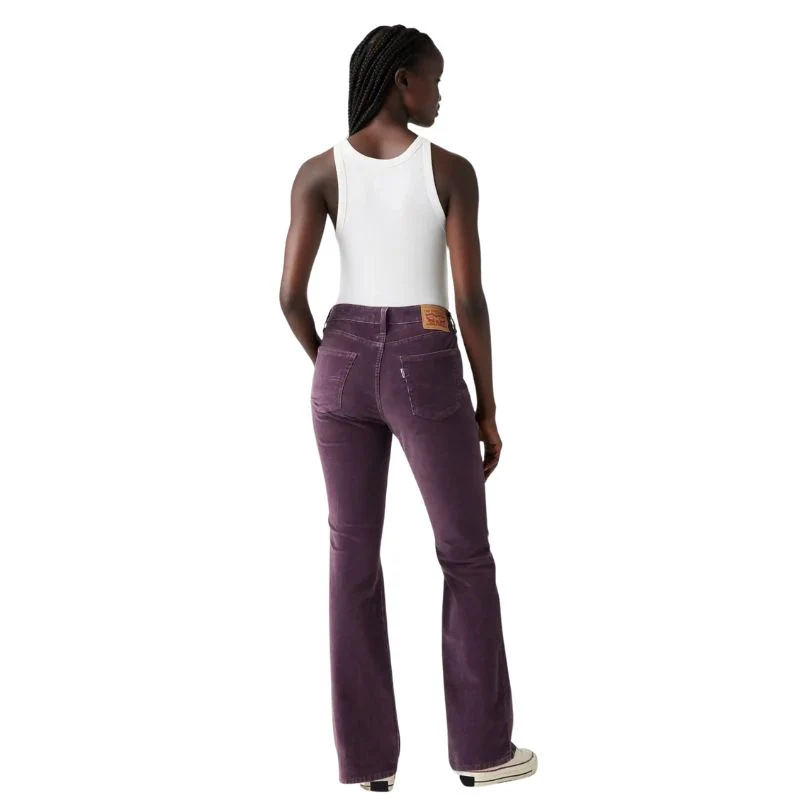 Levi Strauss Women's 726 High Rise Flare - Plum Corduroy - Image 3