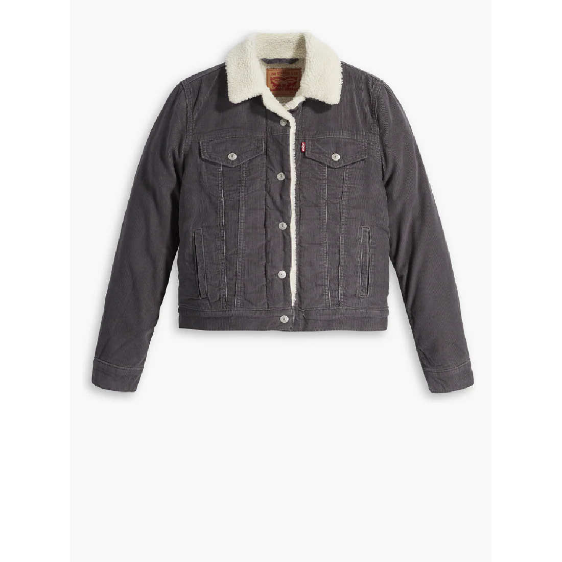 Levi Women's Original Sherpa Trucker Jacket - Blackened Pearl - Image 3