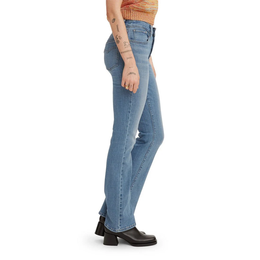 Levi Women's 725 Heritage Bootcut Zip Jeans - Wait Up (Vintage Light/Mid Wash) - Image 3