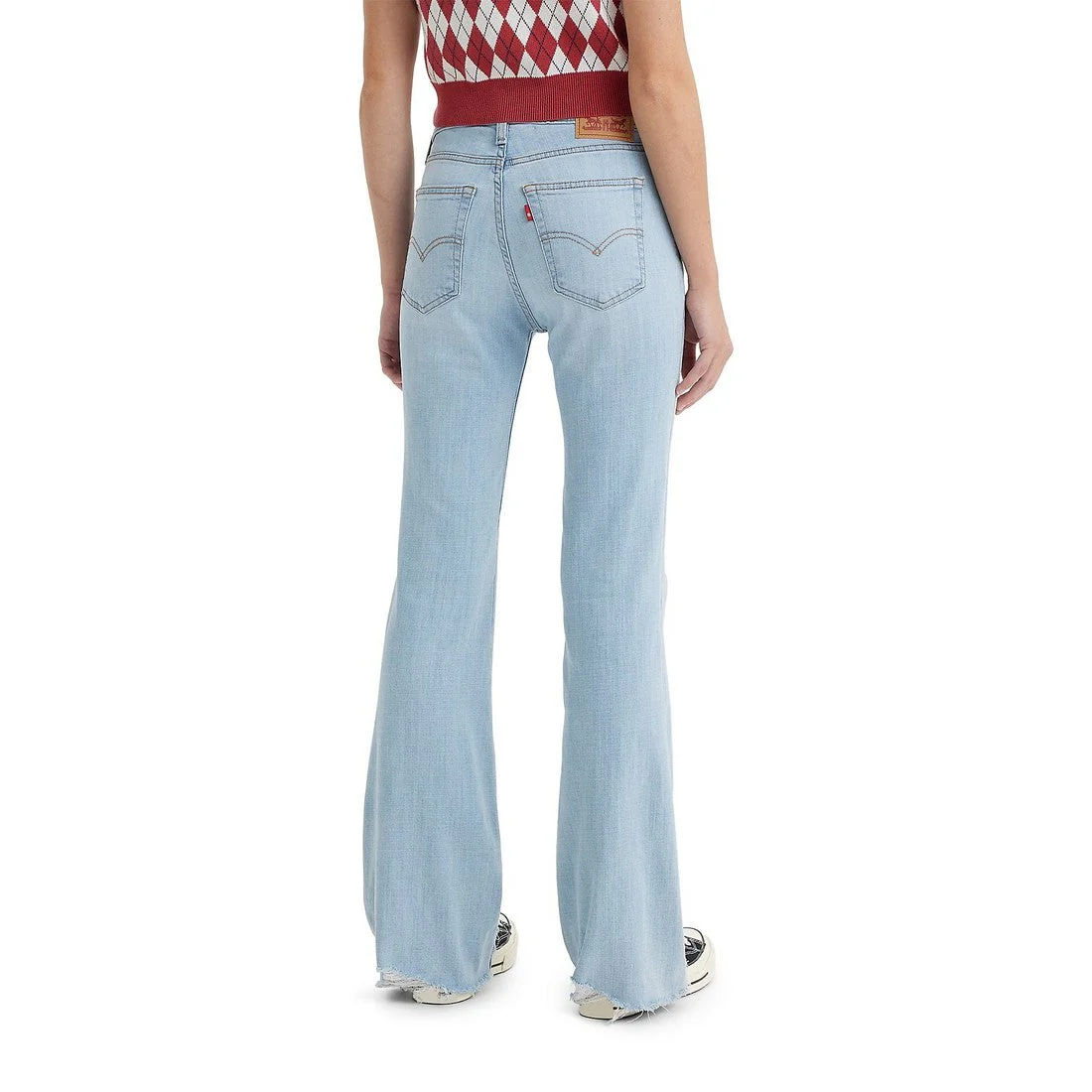 Levi Women's 726 High Rise Flare Jeans - Prime Location (Light Wash) - Image 2