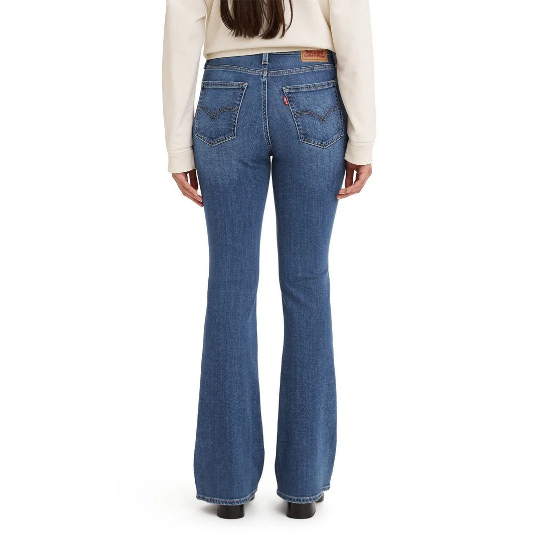 Levi Women's 726 High Rise Flare Jeans - Take A Walk (Medium Wash) - Image 2