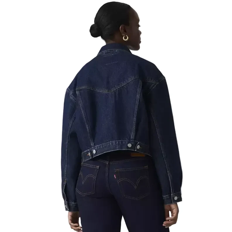 Levi Women's 90's Shrunken Trucker Jacket - Dark Wash - Image 2
