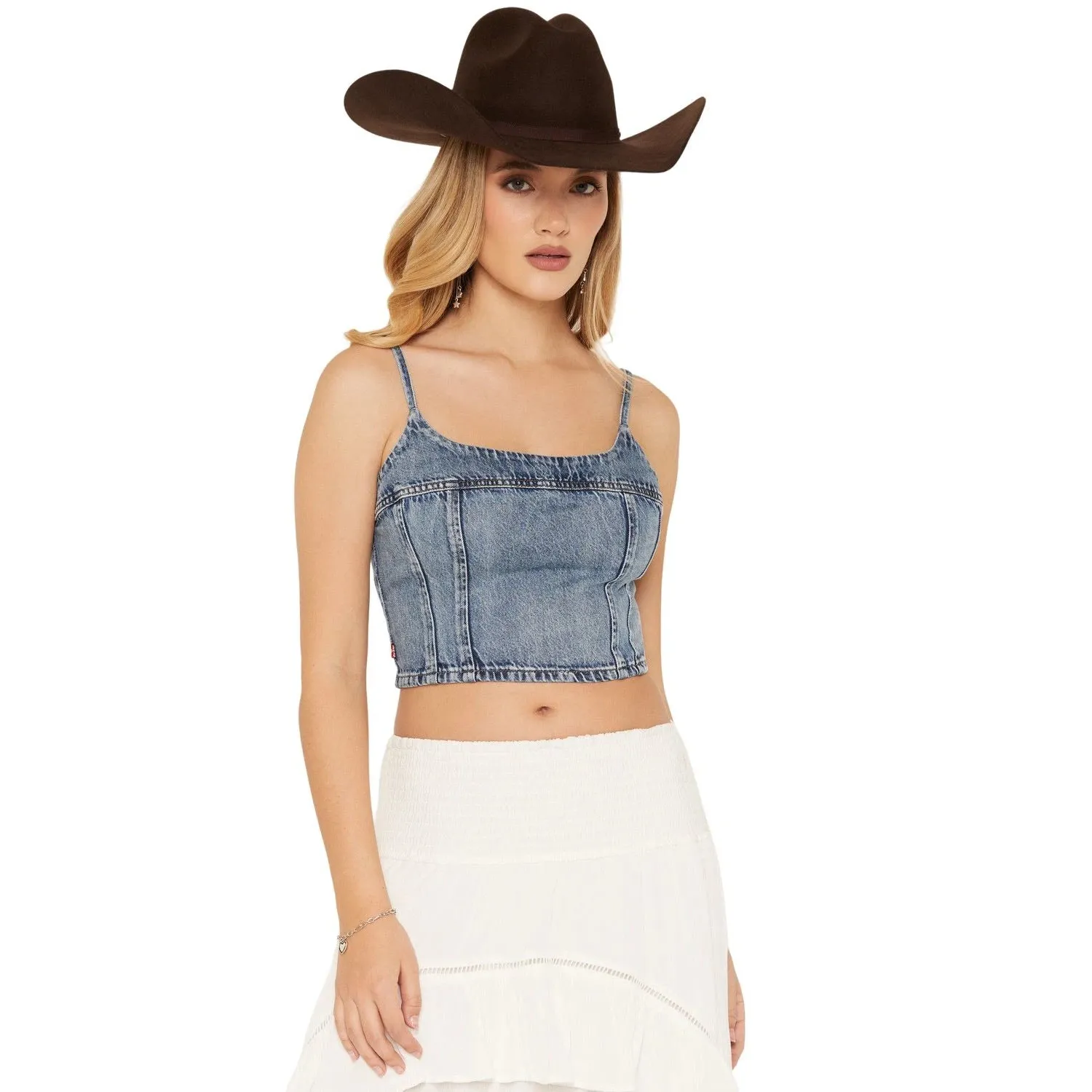 Levi Women's Denim Cami Tank- Twisted Stone