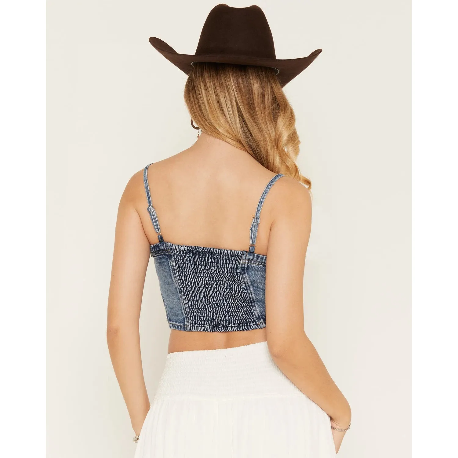 Levi Women's Denim Cami Tank- Twisted Stone - Image 2