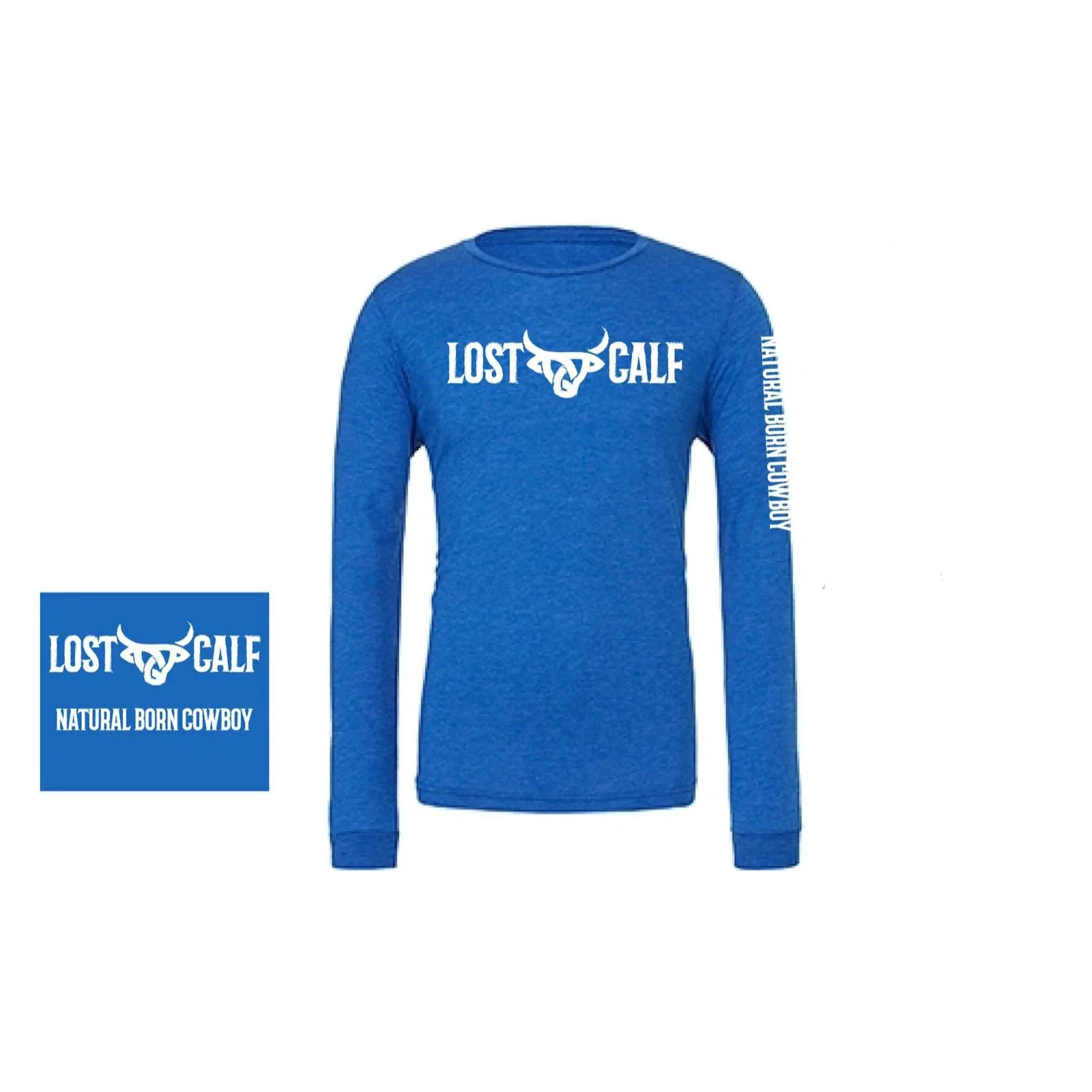 Lost Calf Long Sleeve - Heather Blue