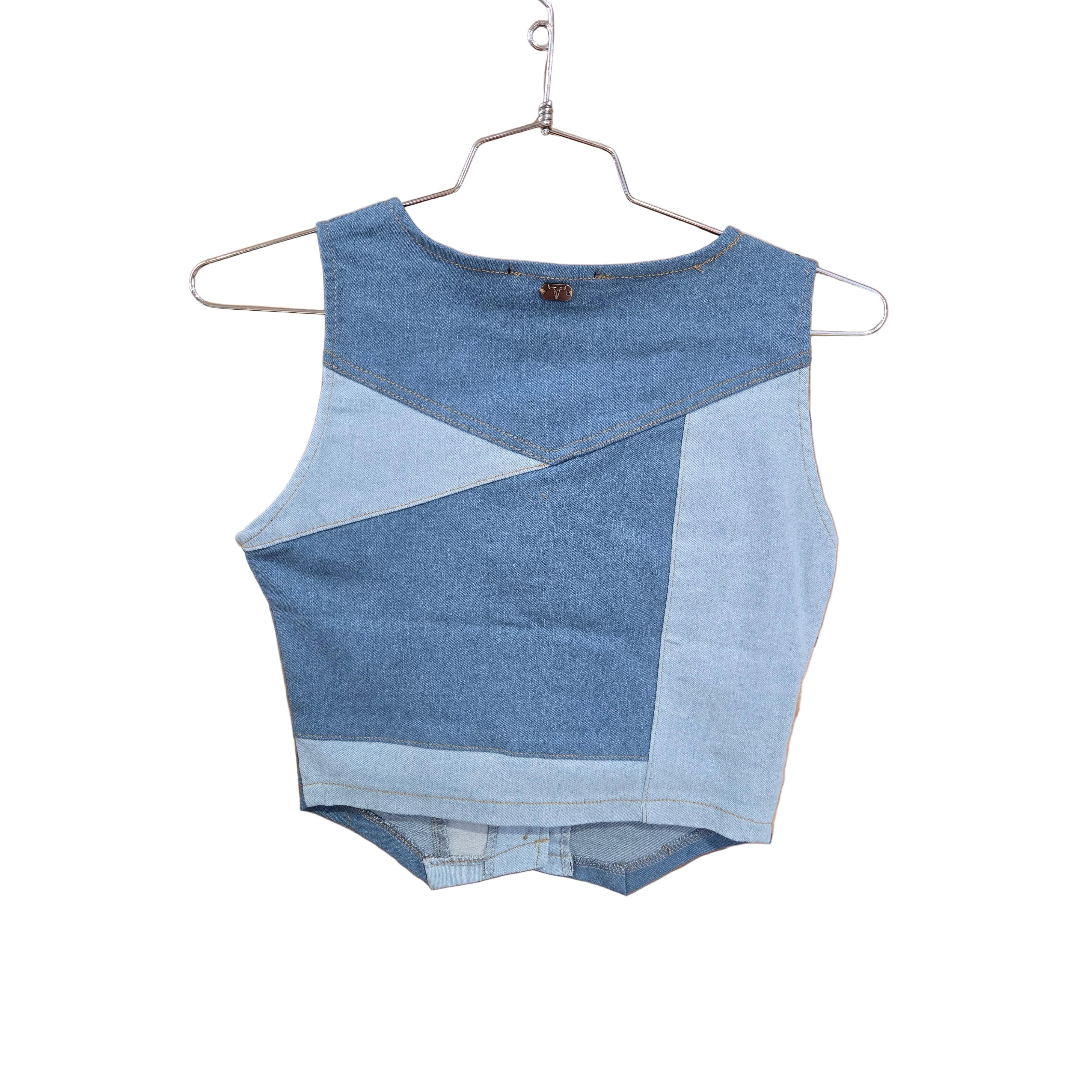 Lucky & Blessed Women's Multi Patchwork Vest - Blue - Image 2