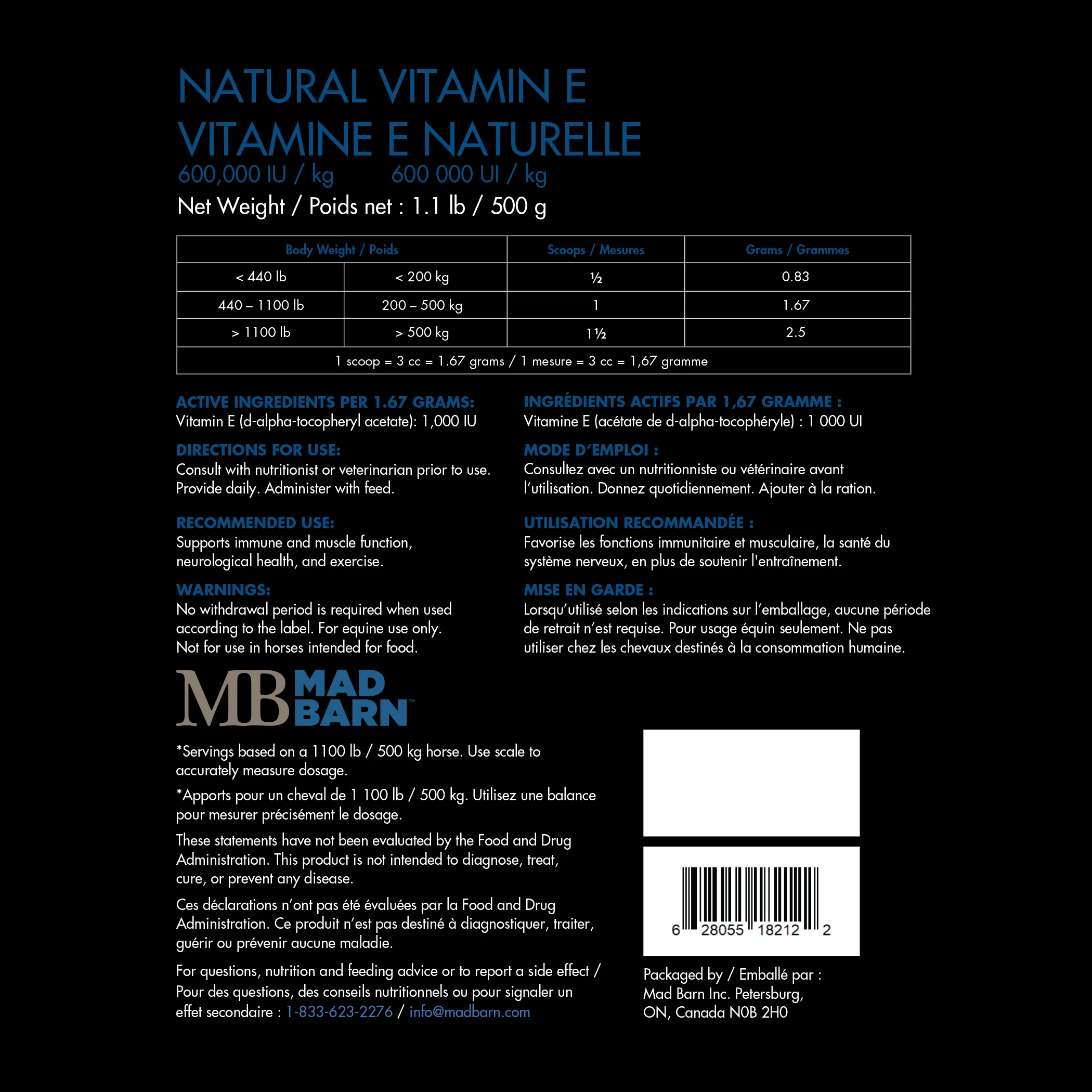 Mad Barn Natural Vitamin E - Image 2