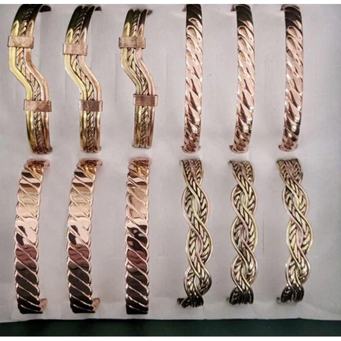 Magnetic Copper with Leatherette Band Bracelet