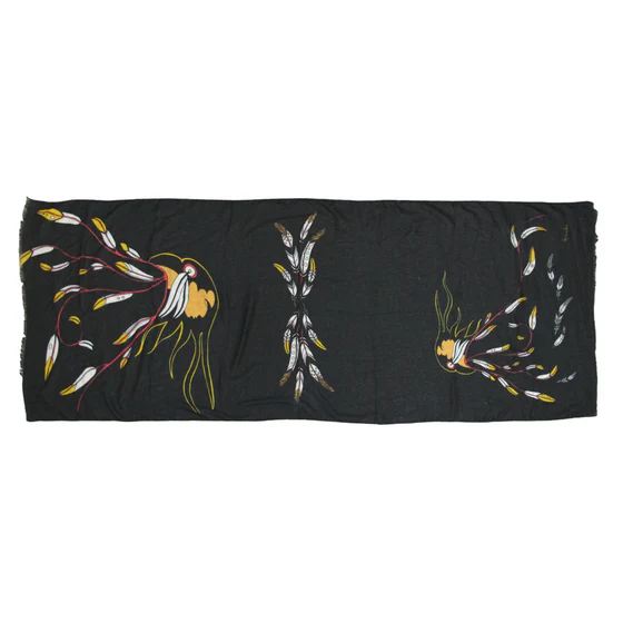 Maxine Noel Eagle's Gift Eco Scarf- Black - Image 2