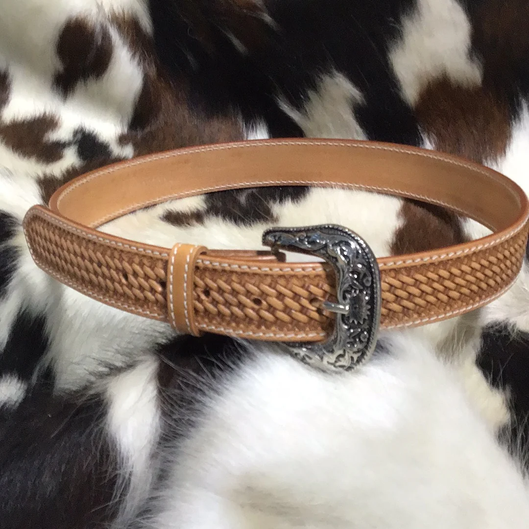 Men's Basket Weave Pattern Belt
