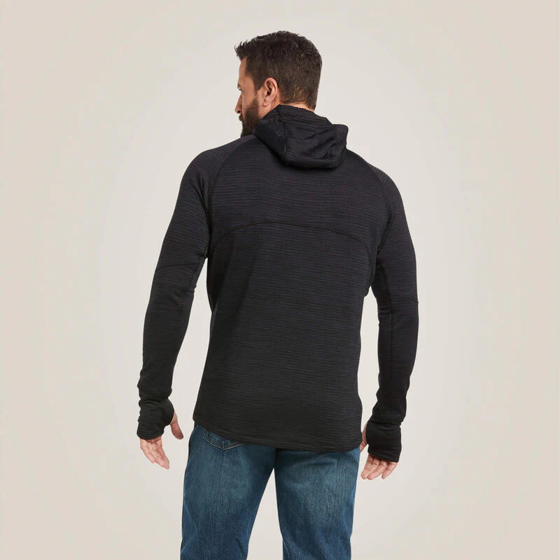 Ariat Men's Rebar Gridwork Balaclava Base Layer - Black - Image 2