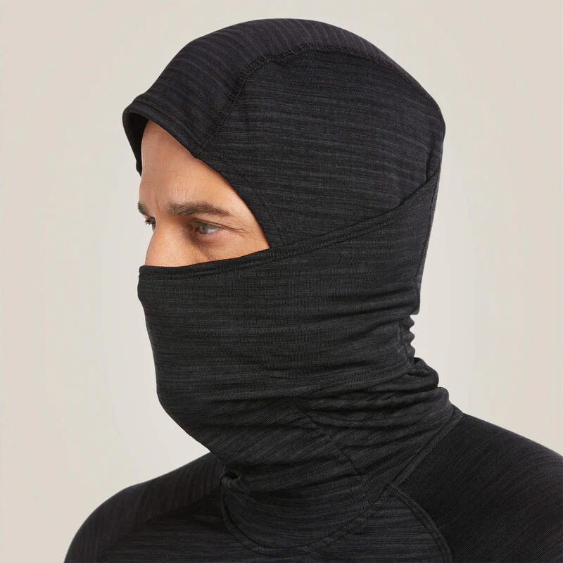 Ariat Men's Rebar Gridwork Balaclava Base Layer - Black - Image 3