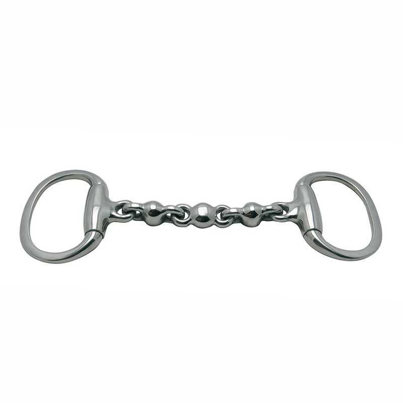 Metalab Waterford With Triple Round Links Eggbutt Snaffle - 16mm 5" or 5-1/4"