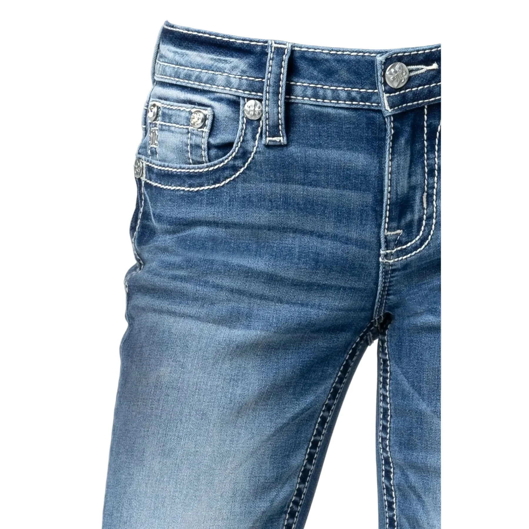 Miss Me Women's Mid Rise Seraphina Boot Cut Jeans - Medium Wash - Image 3