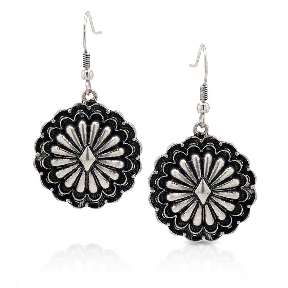 Montana Silversmith Attitude Earrings Full Bloom Concho