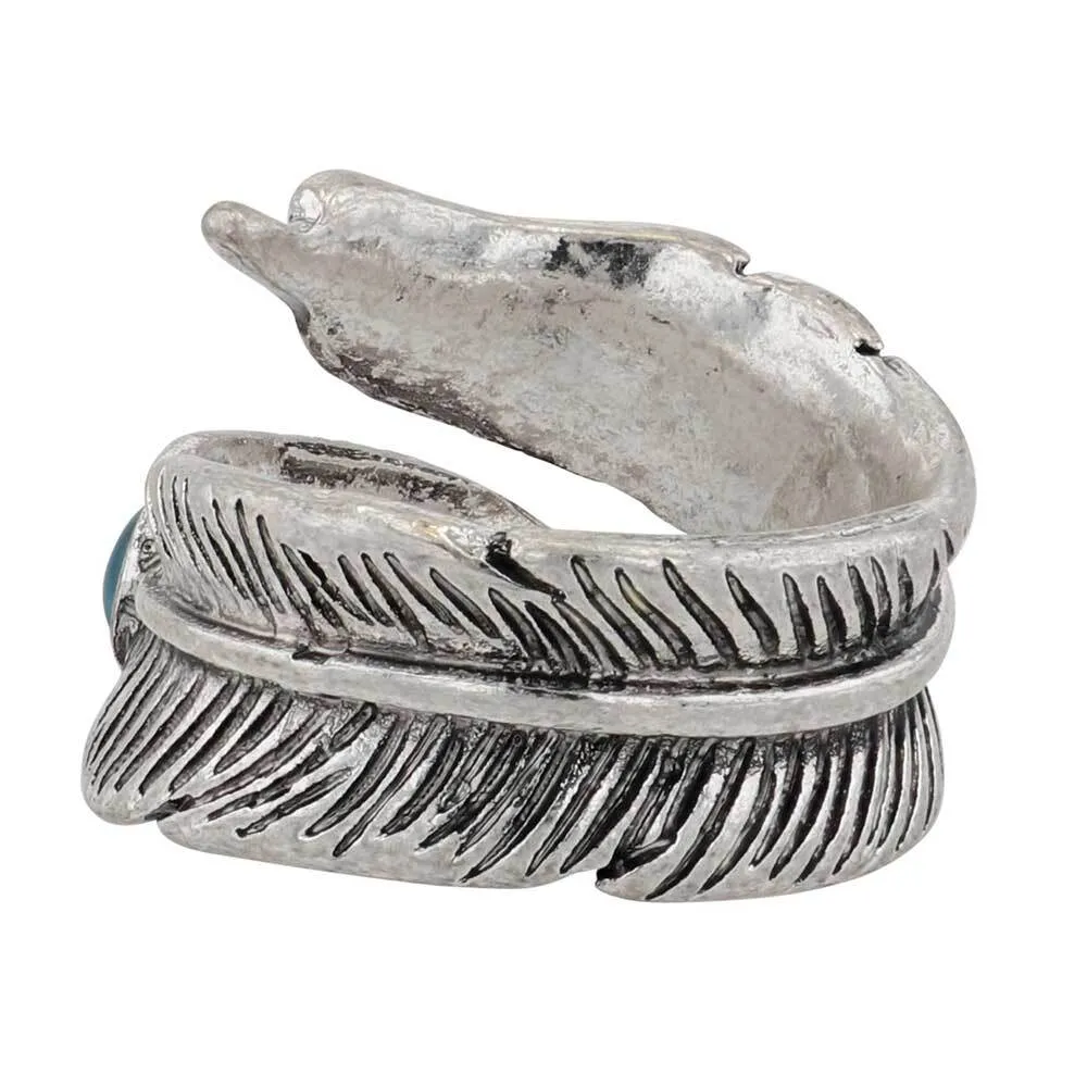 Montana Silversmith Women's Feather Touch Attitude Wrap Ring - Image 2