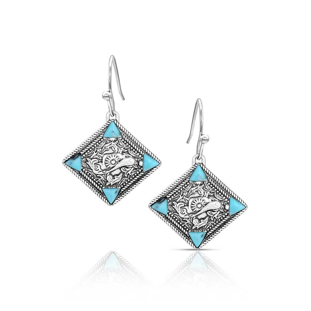 Montana Silversmiths Bluebell Charm Turquoise Earrings
