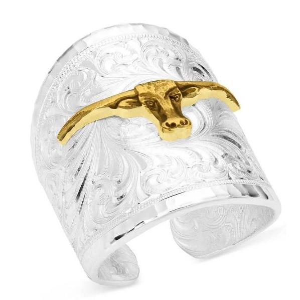 Montana Silversmiths Out West with Longhorn Steer Ring