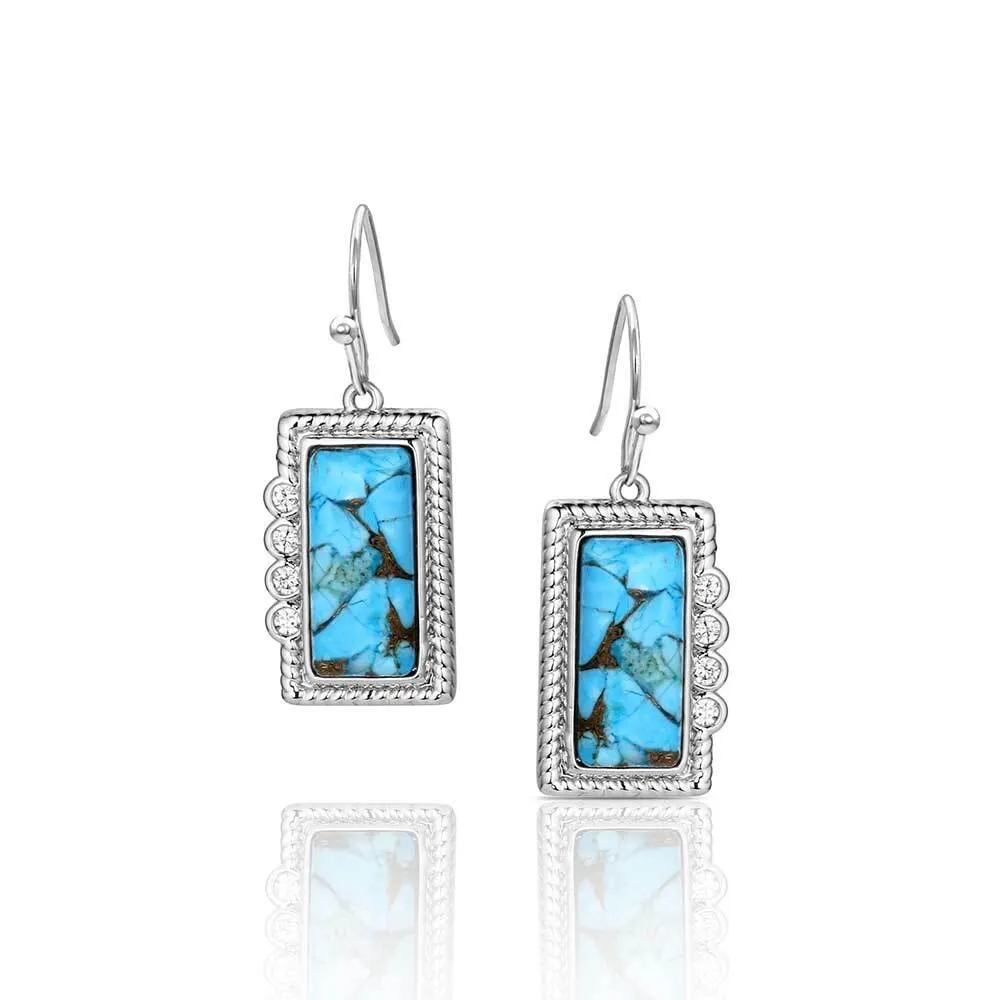 Montana Silversmiths Summer Rain Turquoise Earrings