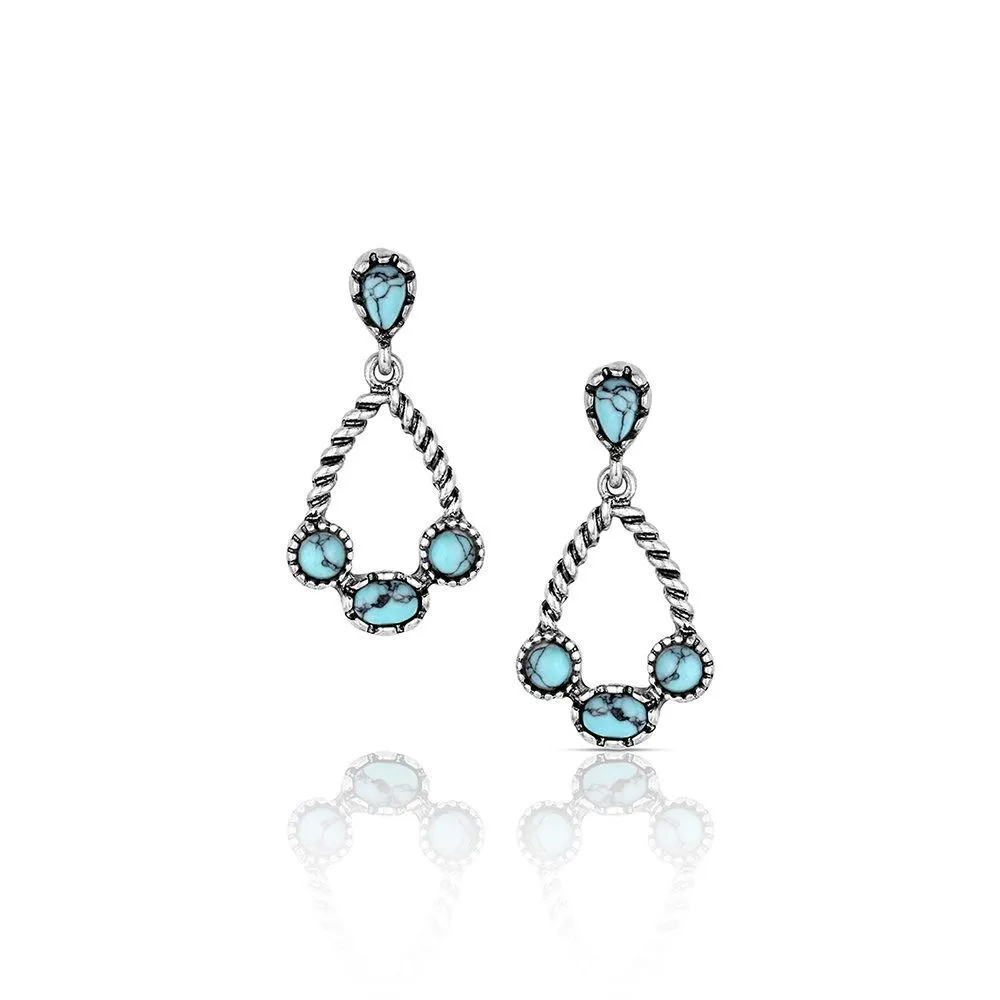 Montana Silversmiths Wander West Turquoise Earrings