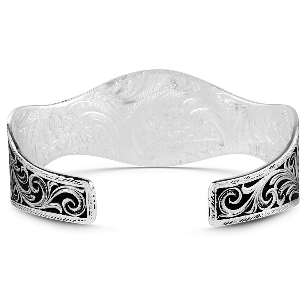 Montana Silversmiths Women's Desert Marigold Star Floral Cuff Bracelet - Image 2