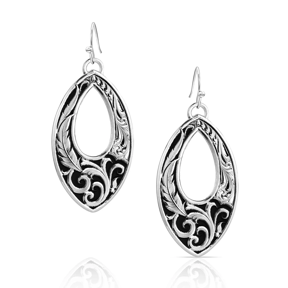 Montana Silversmiths Women's Shadow & Shine Teardrop Dangle Earrings