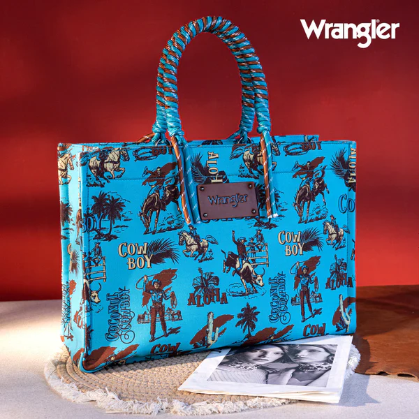 Montana West Cowboy Dual Sided Print Canvas Wide Handbag-Multiple Colors - Image 4