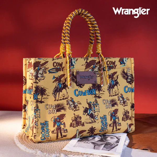 Montana West Cowboy Dual Sided Print Canvas Wide Handbag-Multiple Colors - Image 5