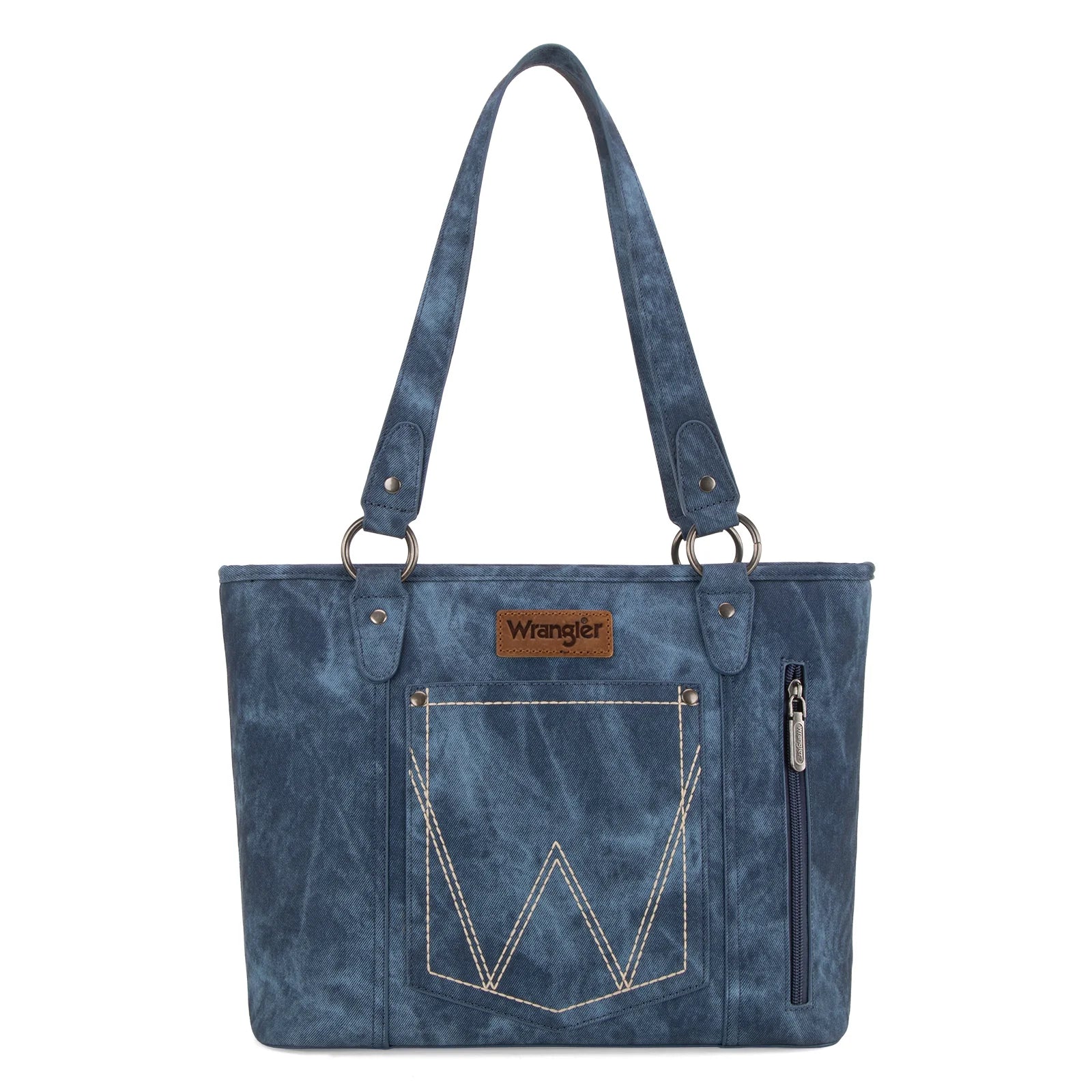Montana West W Stitch Water Repellent Zippered Tote Bag- Multiple Colors - Image 3