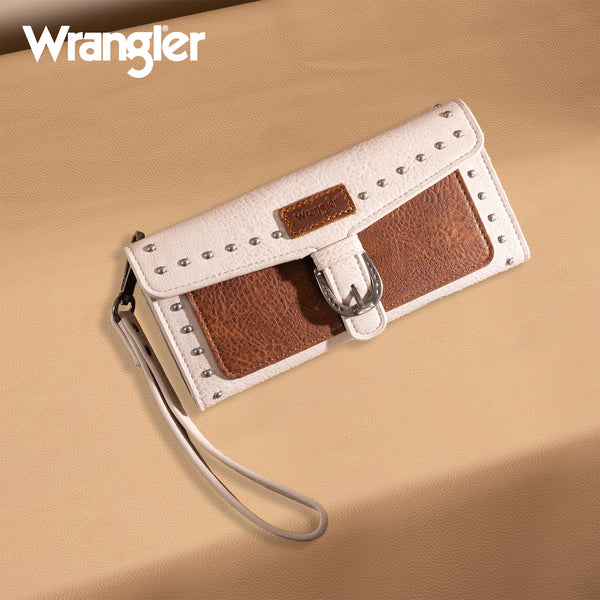 Wrangler Western Trifold Wallet/Wristlet with Detachable Credit Card Holder- Multiple Colors - Image 6