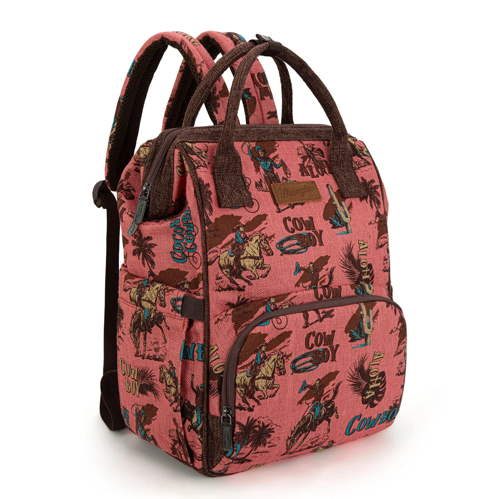 Montana West  Wrangler Vintage Retro Cowboy Cool Print Backpack- Multiple Colours - Image 2