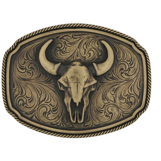 Montana Wild Ambition Buffalo Skull Buckle