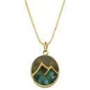 Mountain Crushed Stones Necklace - 2 Mountain Peaks