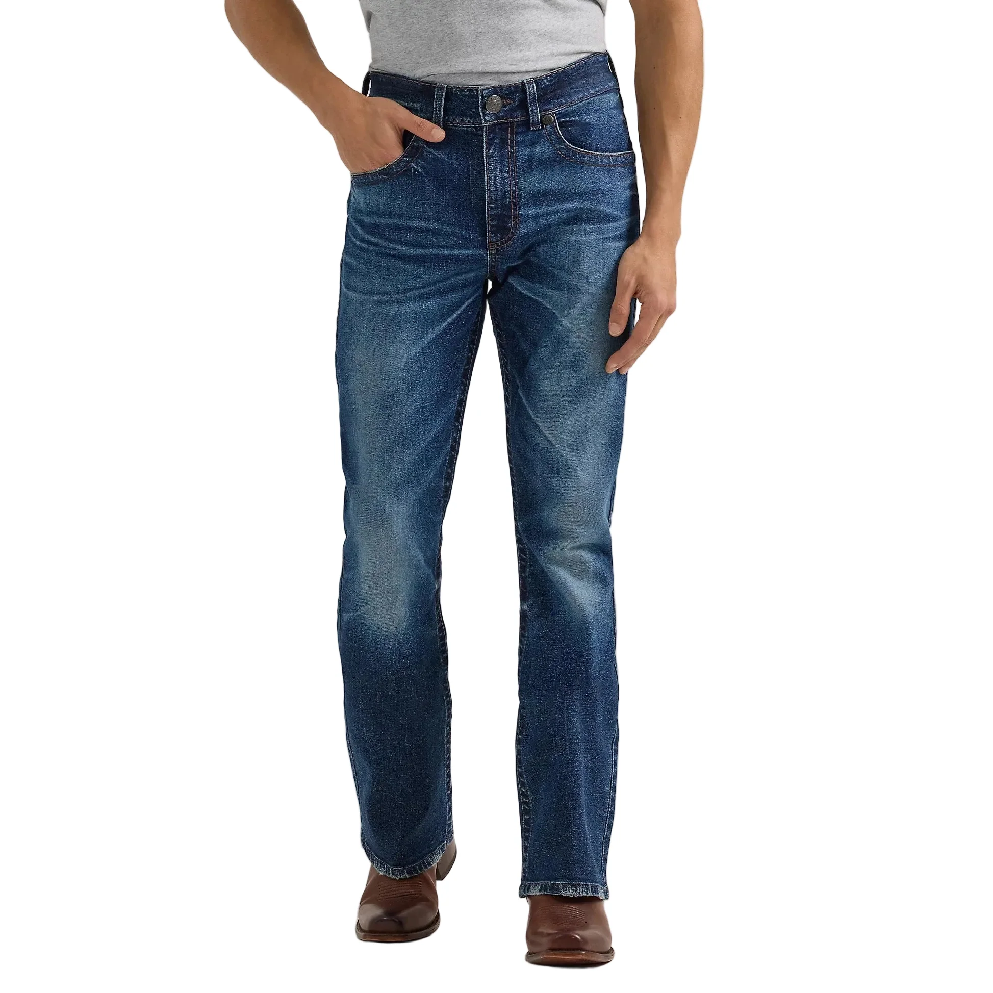 Wrangler Men's Rock 47 HO24 Slim Straight Cut Jeans - Deverow