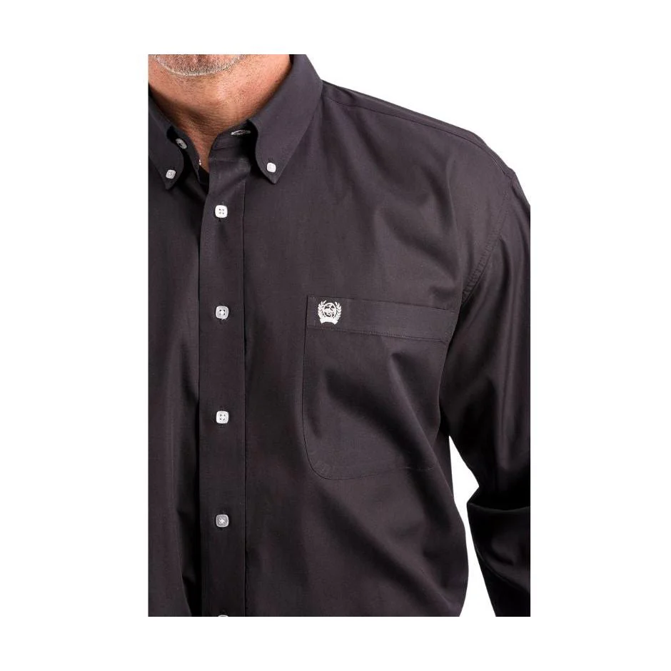 Cinch Men's Classic Fit Cotton Long Sleeve Shirt - Black - Image 3