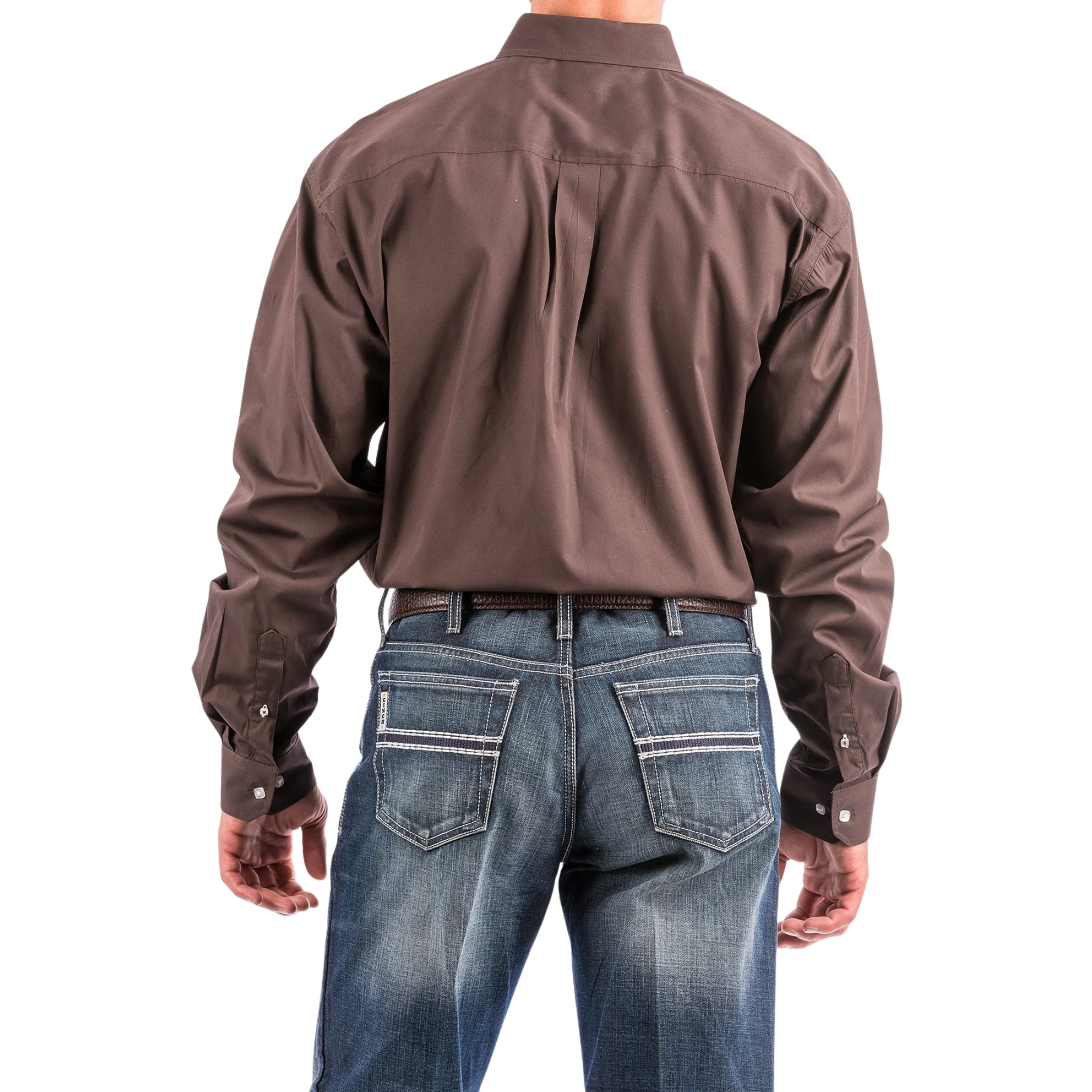 Cinch Classic Fit Men's Cotton Shirt - Brown - Image 2